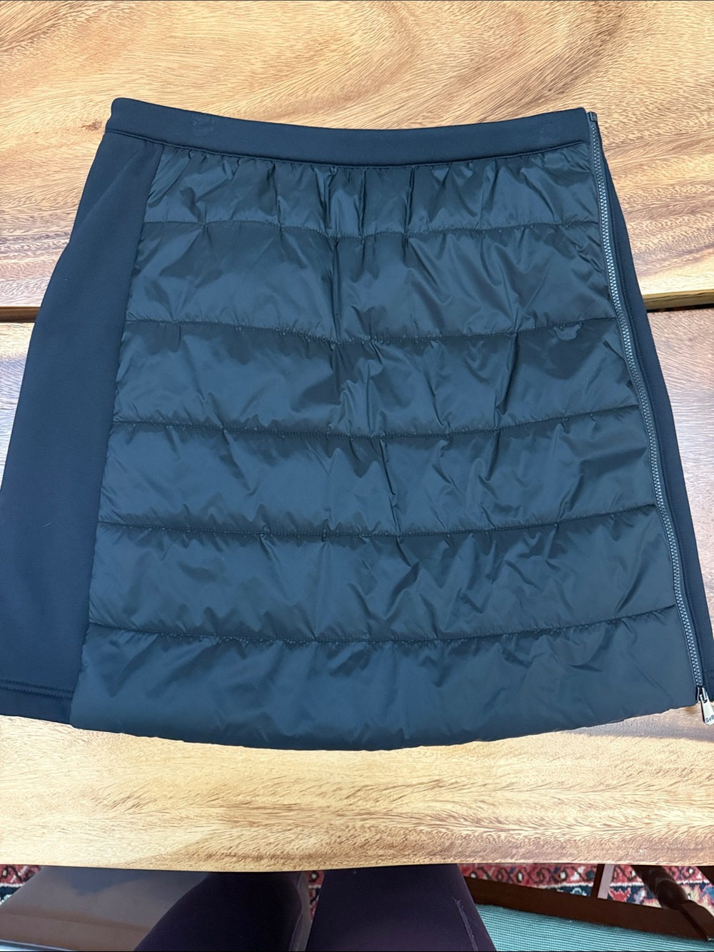 Black Quilted A-Line Women's Skirt